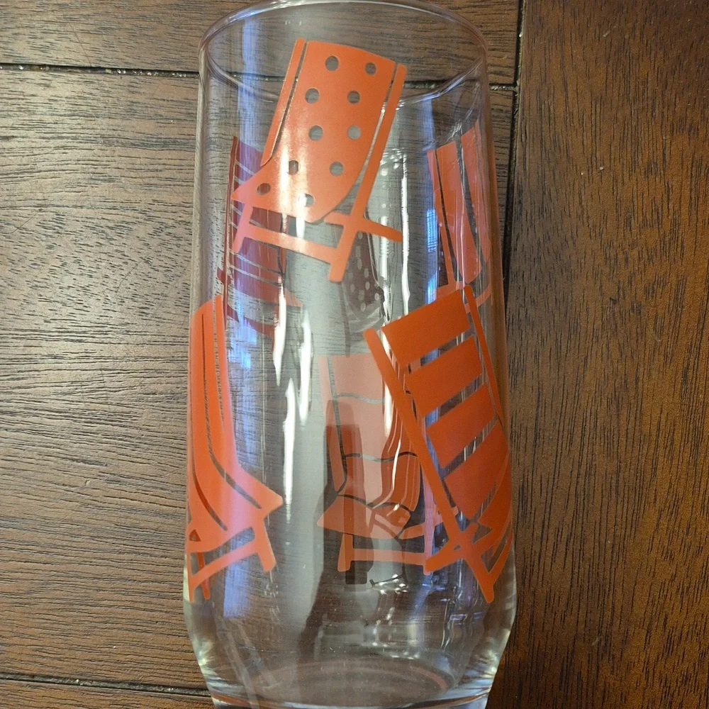 Vintage beach theme glasses by Anchor Hocking, set of 4.